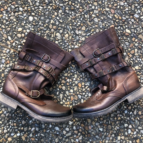 Steve Madden Bekket Harness biker motorcycle boots - Picture 3 of 7